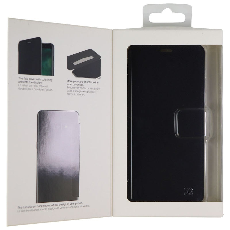 Xqisit Flap Cover Case for Samsung Galaxy A8 (2018) Smartphone - Clear & Black - Xqisit - Simple Cell Shop, Free shipping from Maryland!