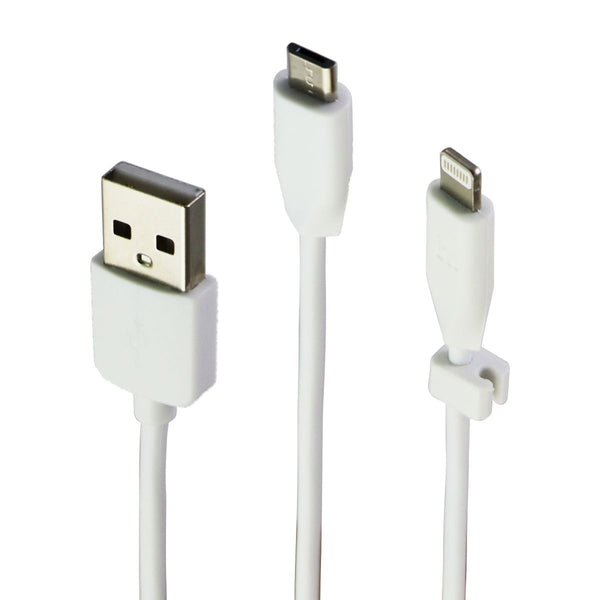 Hoco (1M/3.3-Ft) Rapid Charging 2-in-1 Cable with Micro-USB and 8-Pin - White - HoCo - Simple Cell Shop, Free shipping from Maryland!