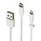 Hoco (1M/3.3-Ft) Rapid Charging 2-in-1 Cable with Micro-USB and 8-Pin - White - HoCo - Simple Cell Shop, Free shipping from Maryland!