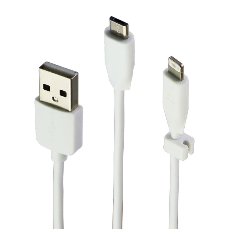 Hoco (1M/3.3-Ft) Rapid Charging 2-in-1 Cable with Micro-USB and 8-Pin - White - HoCo - Simple Cell Shop, Free shipping from Maryland!