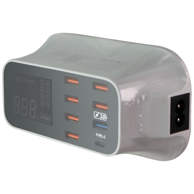 Shenzhen 40W Digital Display USB Power Charger with 7 USB Ports and 1 USB-C - Shenzhen - Simple Cell Shop, Free shipping from Maryland!