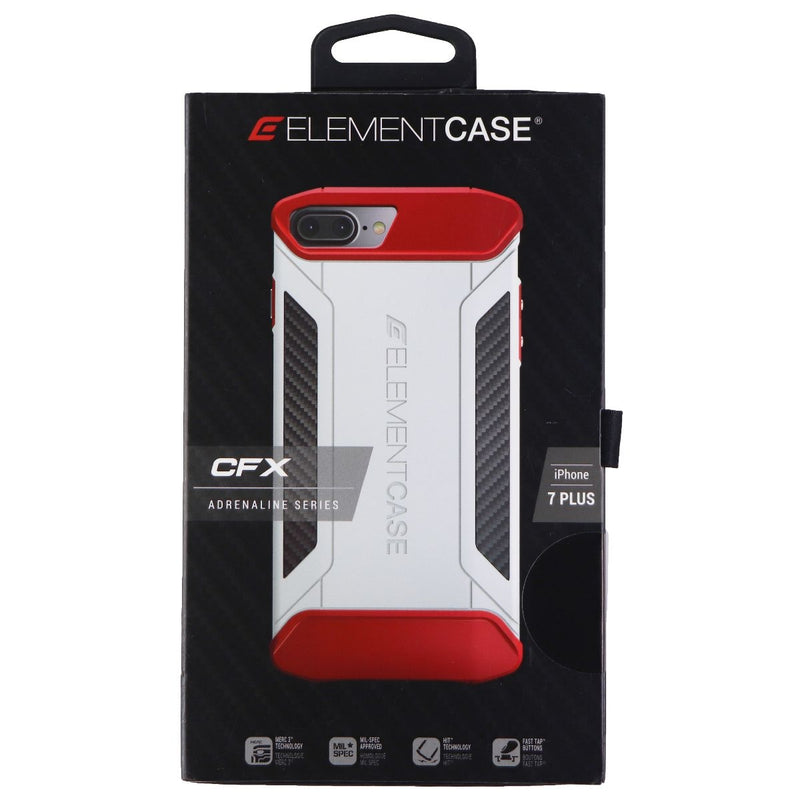 Element Case CFX Adrenaline Series Case for iPhone 8 Plus / 7 Plus - White/Red - Element Case - Simple Cell Shop, Free shipping from Maryland!