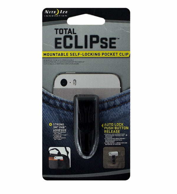 Nite Ize Total eCLIPse Mountable Carbon Fiber Belt / Pocket Clip - Black - Nite Ize - Simple Cell Shop, Free shipping from Maryland!