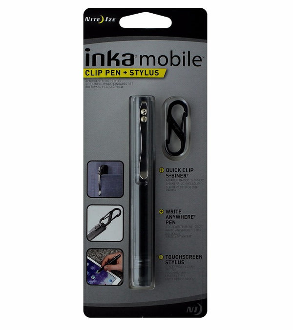 Nite Ize Inka Mobile Clip Stylus Pen w/ Clip for Smartphones and Tablets - Black - Nite Ize - Simple Cell Shop, Free shipping from Maryland!