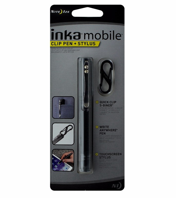 Nite Ize Inka Mobile Clip Stylus Pen w/ Clip for Smartphones and Tablets - Black - Nite Ize - Simple Cell Shop, Free shipping from Maryland!