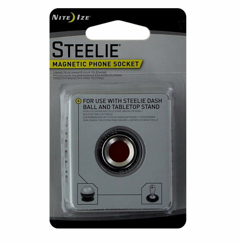 Nite Ize Steelie Small Magnetic Phone Socket Mount - Black / Silver / Red - Nite Ize - Simple Cell Shop, Free shipping from Maryland!