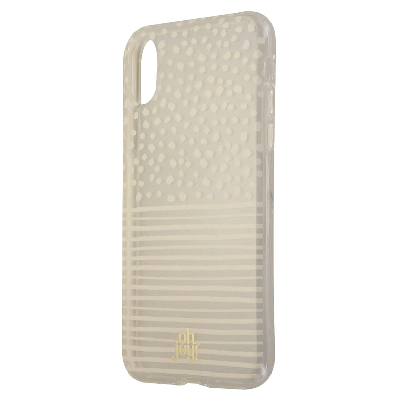 Oh Joy! Snap On Slim Case for Apple iPhone Xs/X - Clear / White Dots & Stripes - Oh Joy! - Simple Cell Shop, Free shipping from Maryland!