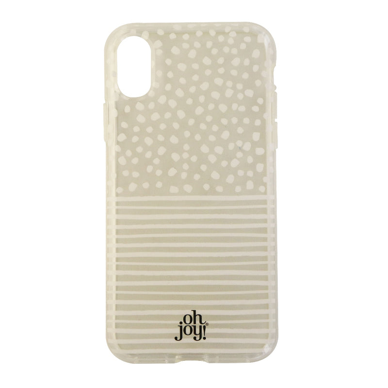 Oh Joy! Snap On Slim Case for Apple iPhone Xs/X - Clear / White Dots & Stripes - Oh Joy! - Simple Cell Shop, Free shipping from Maryland!