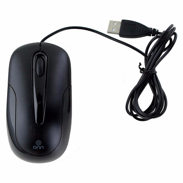 Onn 5Ft Wired Optical Mouse with Scroll Wheel ONA11HO091 - Black - Onn - Simple Cell Shop, Free shipping from Maryland!