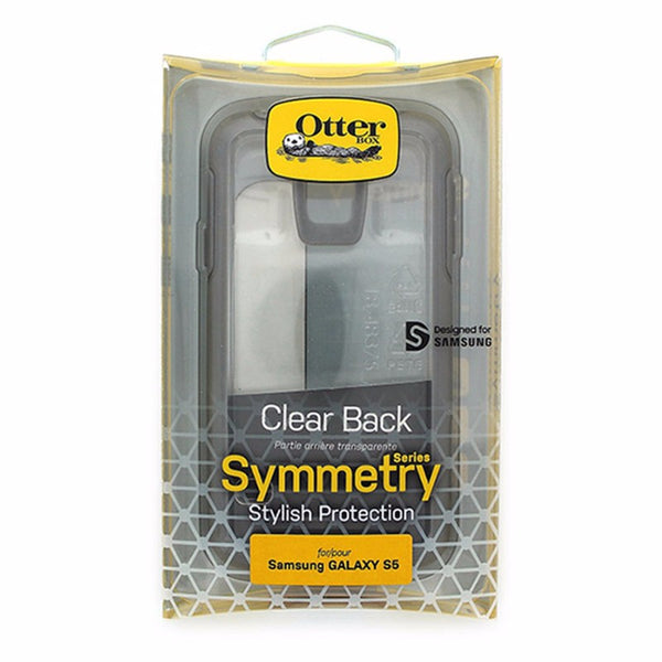 OtterBox Symmetry Case for Samsung Galaxy S5 Clear Gray Trim *Cover OEM - OtterBox - Simple Cell Shop, Free shipping from Maryland!