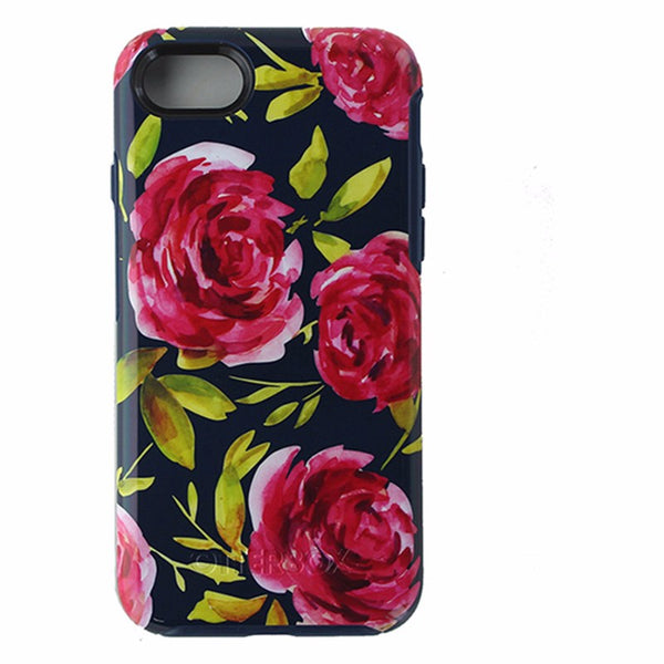 OtterBox Symmetry Hybrid Case Cover Apple iPhone 8 7 - Bouquet (Dark Blue/Roses) - OtterBox - Simple Cell Shop, Free shipping from Maryland!
