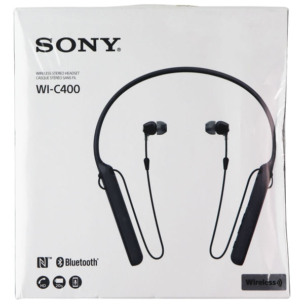 Sony Wireless Behind-Neck Headset w/ Earbuds - Black - WI-C400 - Sony - Simple Cell Shop, Free shipping from Maryland!