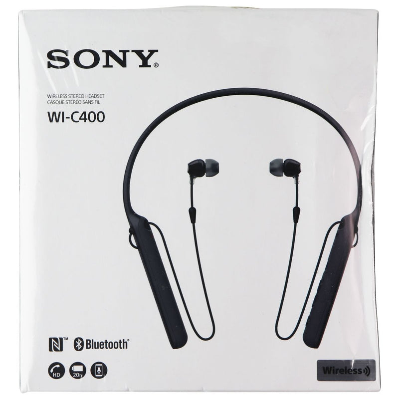 Sony Wireless Behind-Neck Headset w/ Earbuds - Black - WI-C400 - Sony - Simple Cell Shop, Free shipping from Maryland!