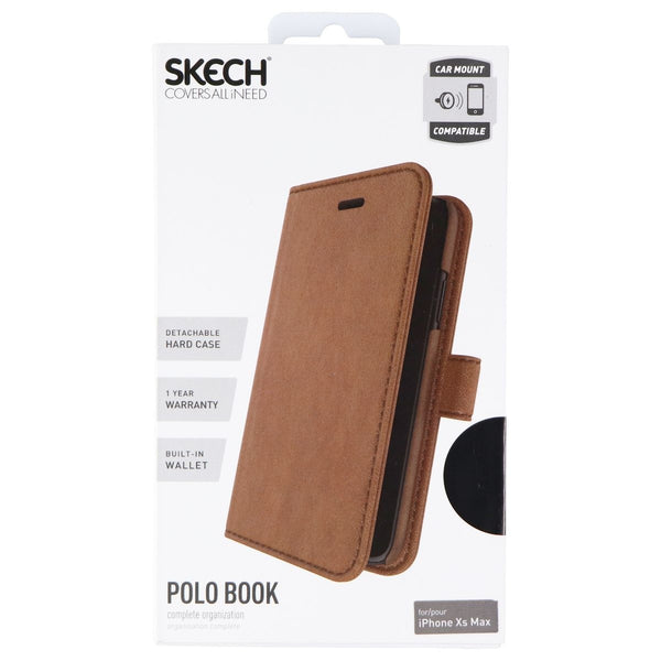 Skech Polo Book Wallet Protective Cover for Apple iPhone Xs Max - Brown - Skech - Simple Cell Shop, Free shipping from Maryland!