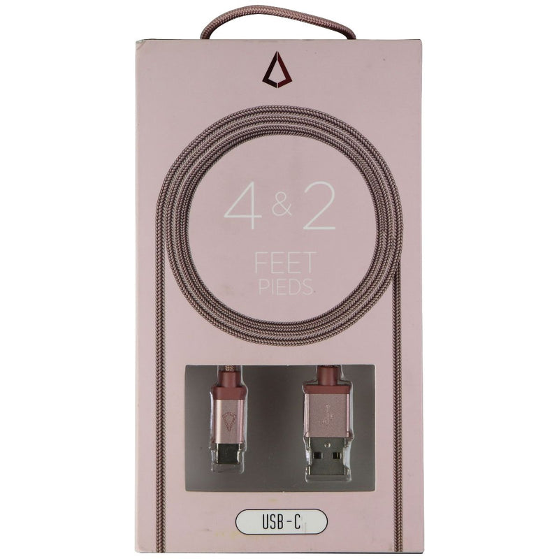 LBT Twin Pack 4-Ft & 2Ft Braided USB-C (Type C) Cable Pack - Rose Gold - LBT - Simple Cell Shop, Free shipping from Maryland!