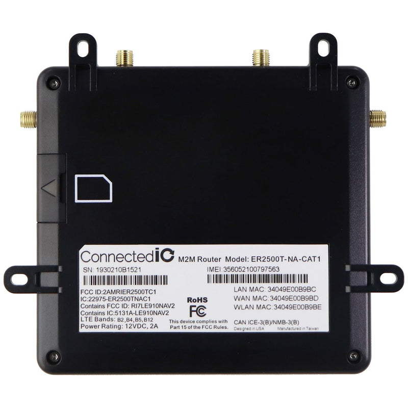 Connected IO WI-FI Router w/ 4G LTE/3G Cellular Modem (ER2500T-NA-CAT1) - Black - Connected IO - Simple Cell Shop, Free shipping from Maryland!