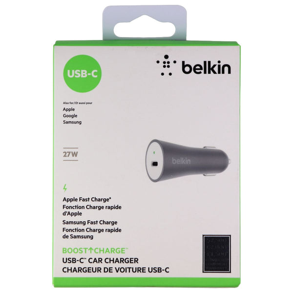 Belkin (27W) USB-C Car Charger Travel Adapter for Smartphones & More - Gray - Belkin - Simple Cell Shop, Free shipping from Maryland!