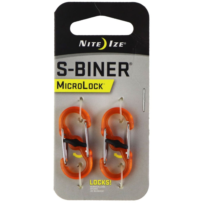 Nite Ize S-Biner MicroLock Polycarbonate (2 Pack), Orange - Nite Ize - Simple Cell Shop, Free shipping from Maryland!