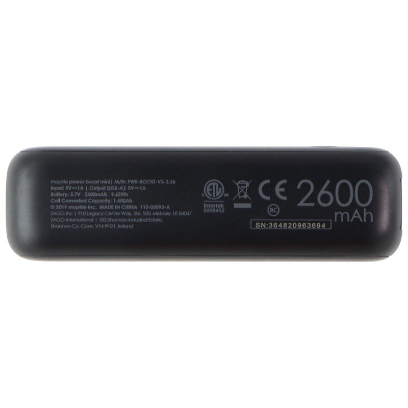 Mophie Power Boost mini 2,600mAh USB Portable Battery - Black - Mophie - Simple Cell Shop, Free shipping from Maryland!