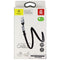 Baseus 2-in-1 Portable Micro/8-Pin to USB Flat Cable - Black - Baseus - Simple Cell Shop, Free shipping from Maryland!