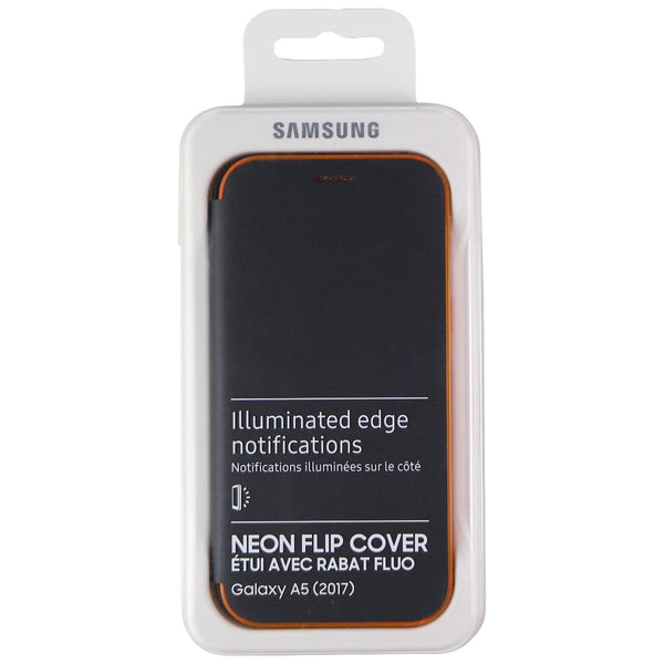 Samsung Neon Flip Cover Case for Samsung Galaxy A5 (2017) - Black / Orange - Samsung - Simple Cell Shop, Free shipping from Maryland!