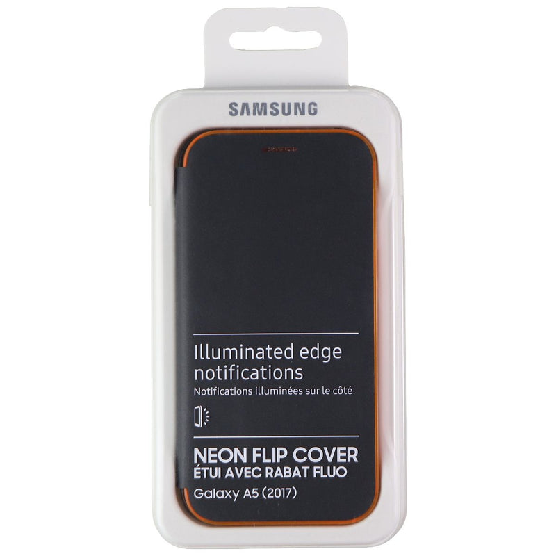 Samsung Neon Flip Cover Case for Samsung Galaxy A5 (2017) - Black / Orange - Samsung - Simple Cell Shop, Free shipping from Maryland!