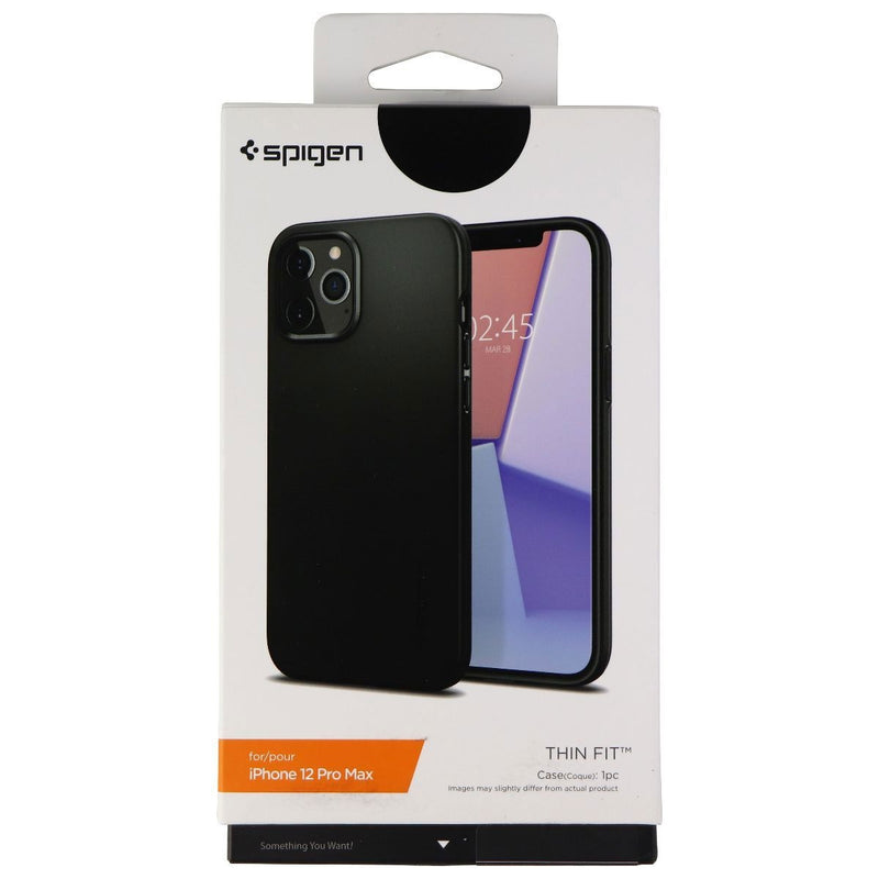 Spigen Thin Fit Series Hard Case for Apple iPhone 12 Pro Max - Black - Spigen - Simple Cell Shop, Free shipping from Maryland!