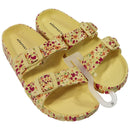 AEROPOSTALE Buckle Strap Floral Sandals -  Yellow / Flowers (Size: M)