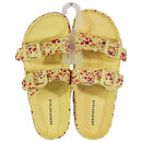 AEROPOSTALE Buckle Strap Floral Sandals -  Yellow / Flowers (Size: M)