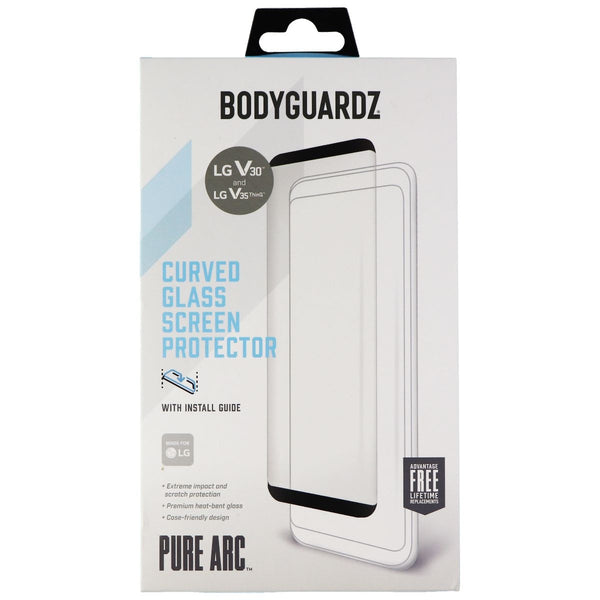 BodyGuardz Pure Arc Tempered Glass Screen for LG V30/LG V35 ThinQ - Clear/Black - BODYGUARDZ - Simple Cell Shop, Free shipping from Maryland!