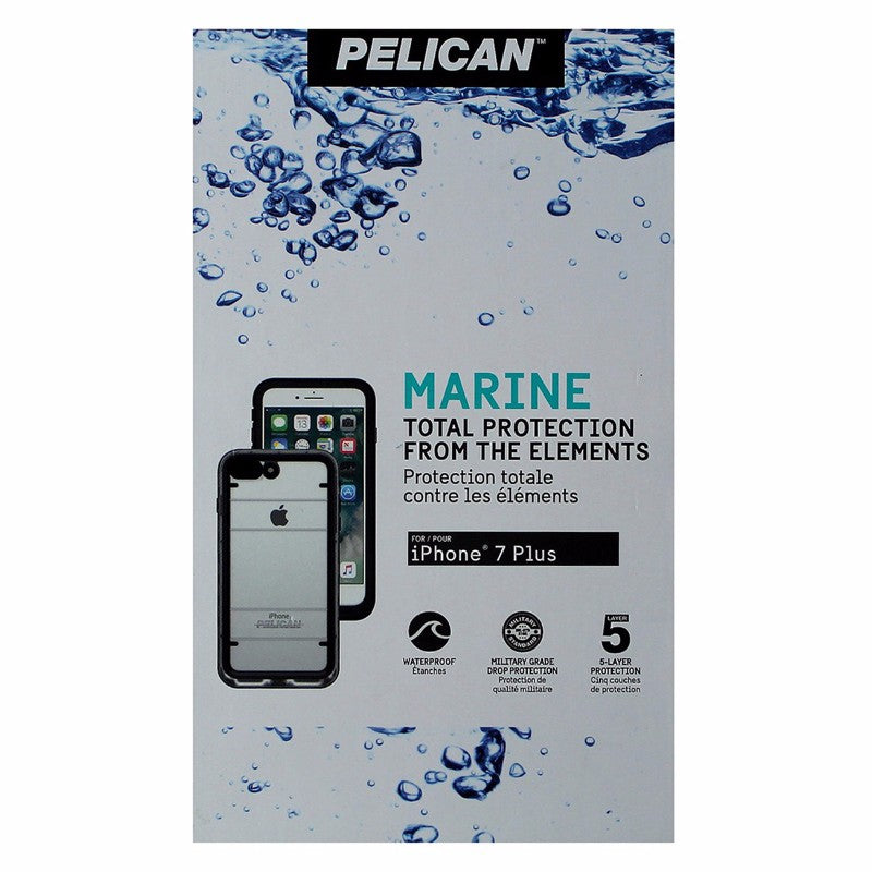 Pelican Marine Series Waterproof Case Cover for iPhone 7 Plus - Black / Clear - Pelican - Simple Cell Shop, Free shipping from Maryland!