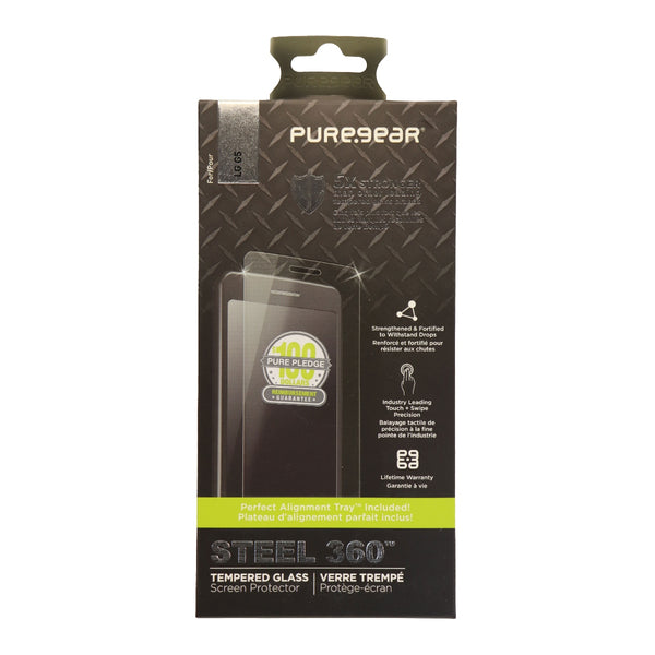 PureGear Steel 360 Tempered Glass Screen Protector for LG G5 - Clear - PureGear - Simple Cell Shop, Free shipping from Maryland!