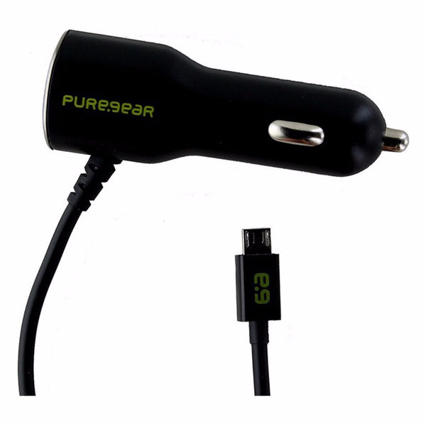 PureGear 17W/2.4A Car Charger with Micro-USB Connector & Extra USB Port - Black - PureGear - Simple Cell Shop, Free shipping from Maryland!