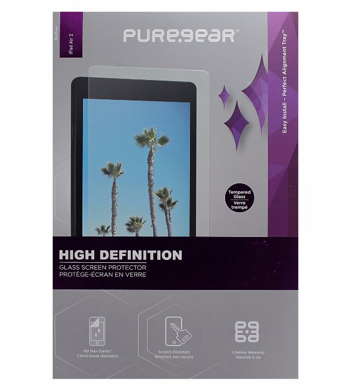 PureGear HD Glass Screen Protector for iPad Air 2 / Pro 9.7 (1st Gen) - HD Clear - PureGear - Simple Cell Shop, Free shipping from Maryland!