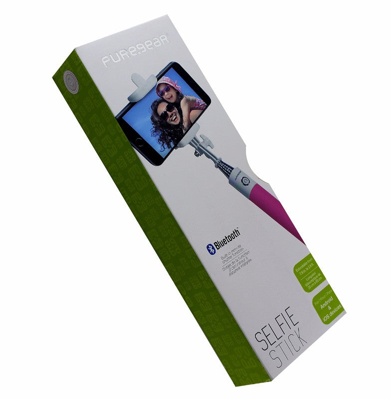 PureGear Bluetooth Selfie Stick with Remote Shutter for iPhone/Android - Pink - PureGear - Simple Cell Shop, Free shipping from Maryland!
