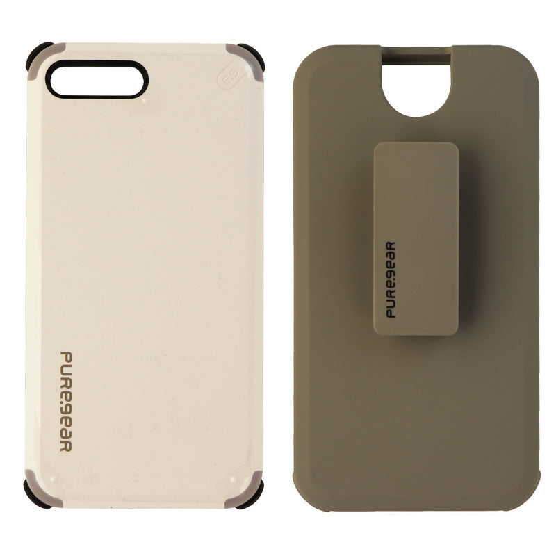 PureGear DualTek Case w/Holster Kickstand for iPhone 8 Plus 7 Plus White/Gray - PureGear - Simple Cell Shop, Free shipping from Maryland!