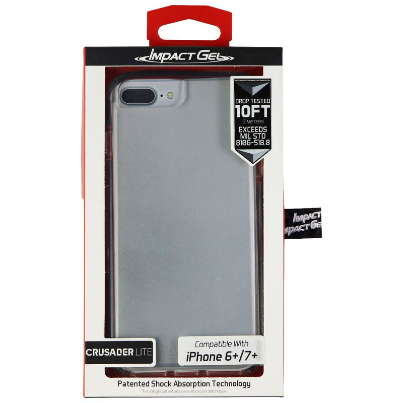 Impact Gel Crusader Lite Series Gel Case for iPhone 8 Plus/7 Plus - Clear/Black - Impact Gel - Simple Cell Shop, Free shipping from Maryland!