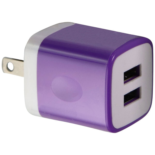 Universal (5V/2.1A) Dual USB Charger Travel Adapter - Purple/White (PT-WC-13PRP) - Unbranded - Simple Cell Shop, Free shipping from Maryland!