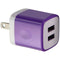 Universal (5V/2.1A) Dual USB Charger Travel Adapter - Purple/White (PT-WC-13PRP) - Unbranded - Simple Cell Shop, Free shipping from Maryland!