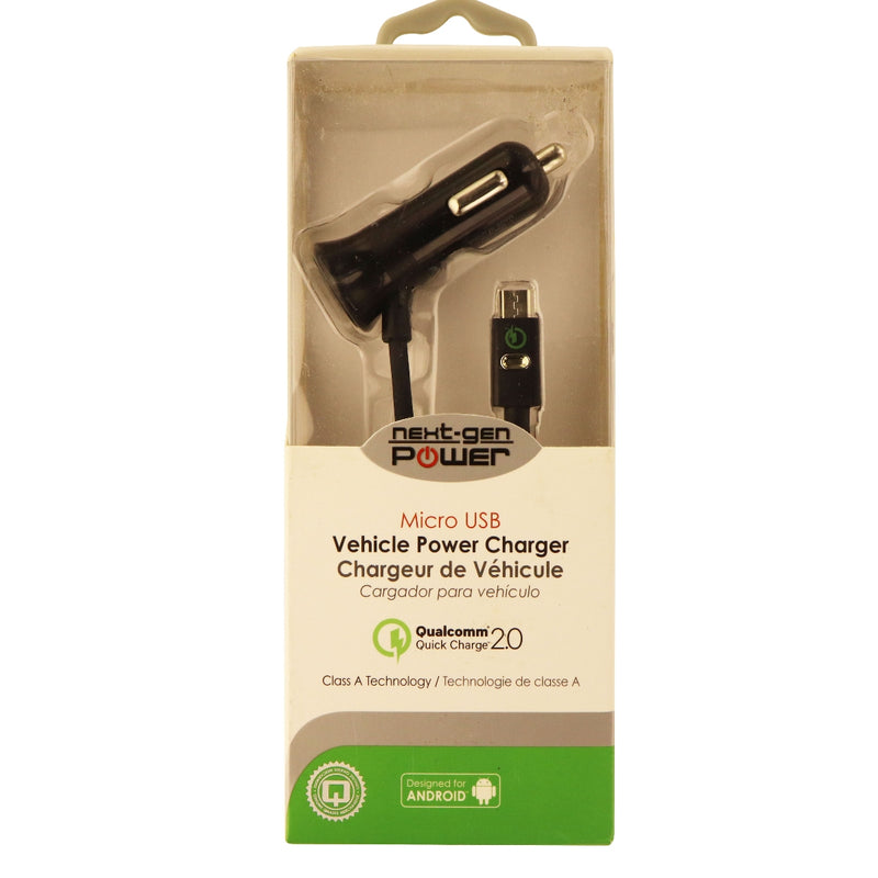 Qmadix Qualcomm Quick Charge 2.0 Coiled 5Ft Micro-USB Car Charger - Black - Qmadix - Simple Cell Shop, Free shipping from Maryland!