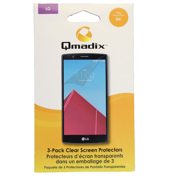 Qmadix Plain Screen Protector 3 Pack for LG G4 Smartphone - Clear - Qmadix - Simple Cell Shop, Free shipping from Maryland!