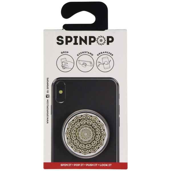 Spinpop Collapsible Grip And Kickstand For Phones And Tablets - Golden Mandala - SpinPop - Simple Cell Shop, Free shipping from Maryland!