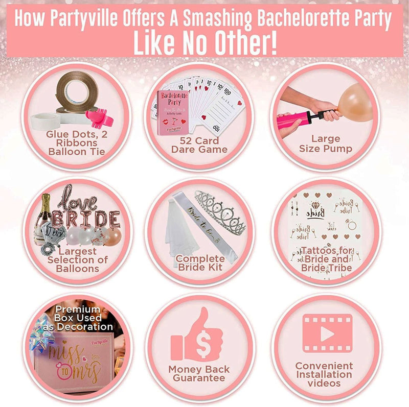 Partyville Bachelorette Party/Bridal Shower Decorations (120 Pc) - Partyville - Simple Cell Shop, Free shipping from Maryland!