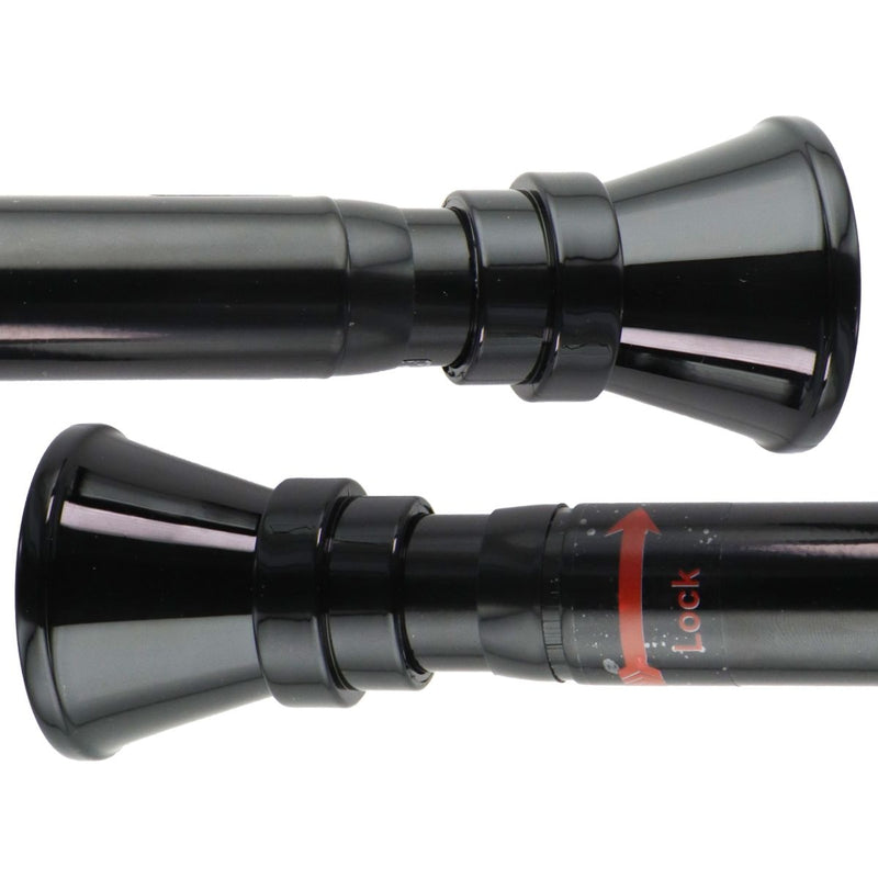 CALCHELE Fully Adjustable Curtain Rod (48-84 inches) with Brackets - Black - CALCHELE - Simple Cell Shop, Free shipping from Maryland!