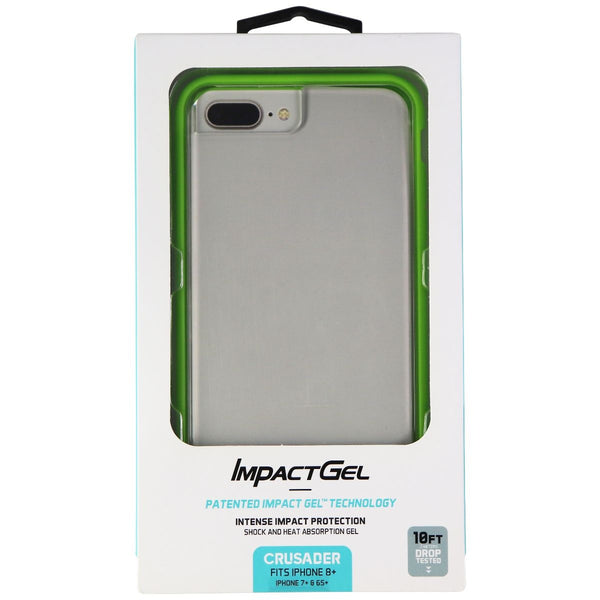 Impact Gel Crusader Case for Apple iPhone 8 Plus/7 Plus/6s Plus - Clear / Green - Impact Gel - Simple Cell Shop, Free shipping from Maryland!