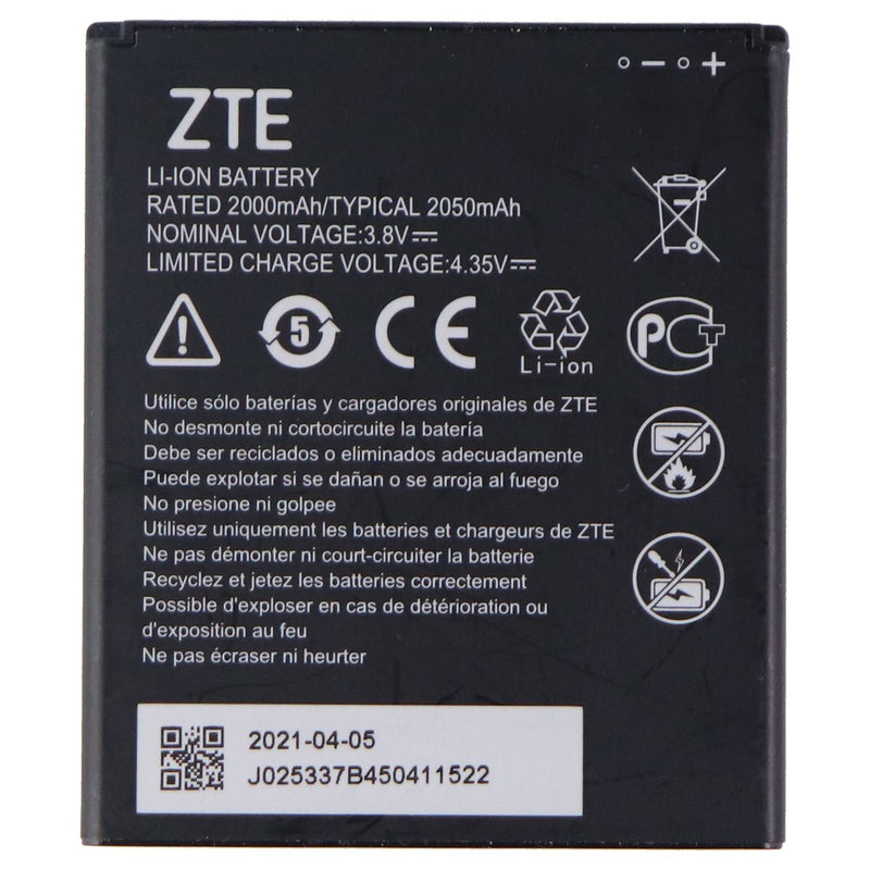ZTE Rechargeable (2050mAh) 3.8V Battery - Black (Li3820T43P4h695945) - ZTE - Simple Cell Shop, Free shipping from Maryland!