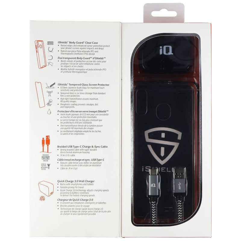 iQ Grab & Go Essentials Charger and Case Kit for Samsung Galaxy A20 - Clear - iQ - Simple Cell Shop, Free shipping from Maryland!