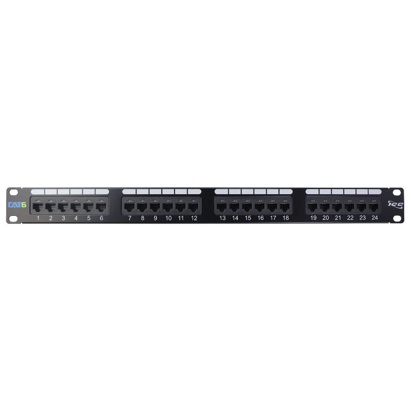 ICC CAT6 Patch Panel with 24 Ports and 1 Rack Mount Space ICMPP02460 - Black - ICC - Simple Cell Shop, Free shipping from Maryland!