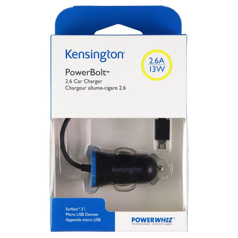 Kensington PowerBolt 2.6A 13W Car Charger for Micro-USB - Black