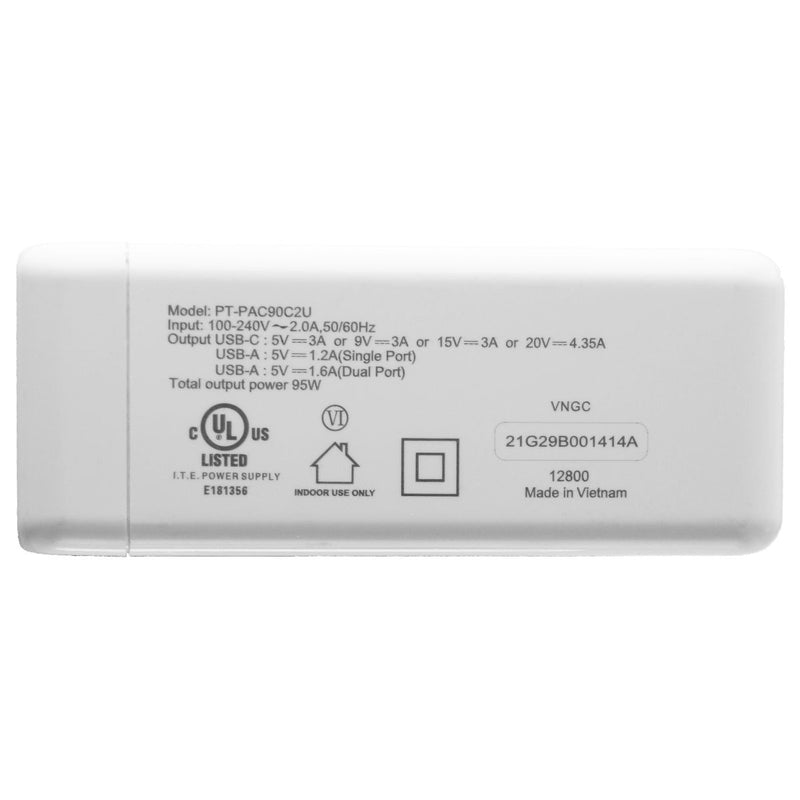 Platinum (95W) USB-C 3-Port Wall Charger with 87W USB-C - White (PT-PAC90C2U) - Platinum - Simple Cell Shop, Free shipping from Maryland!